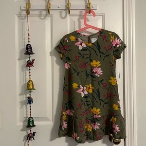 NWT Old Navy- Girls Green Floral Dress